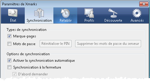 firefox : Xmarks addon