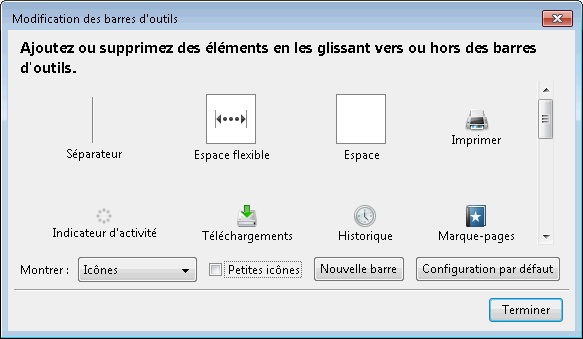 firefox : personalize windox