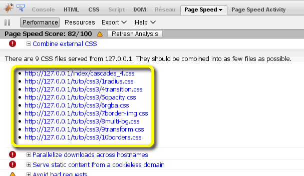 combine css files to optimize page speed