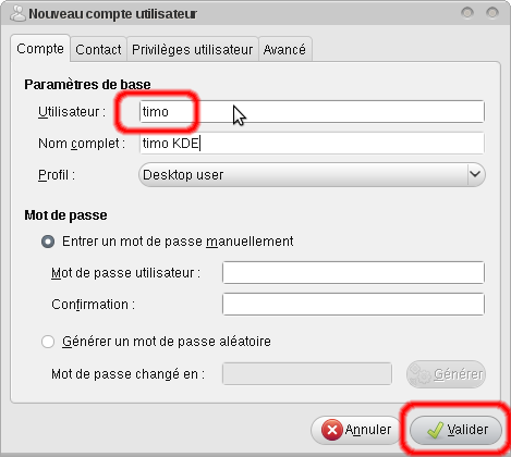 utilisateurs et groupes