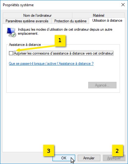 désactiver l’accès à distance