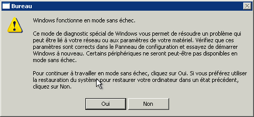 are you sure you want to go into safe mode screen