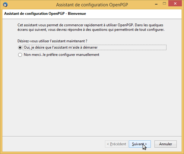 configuration d’OpenPGP